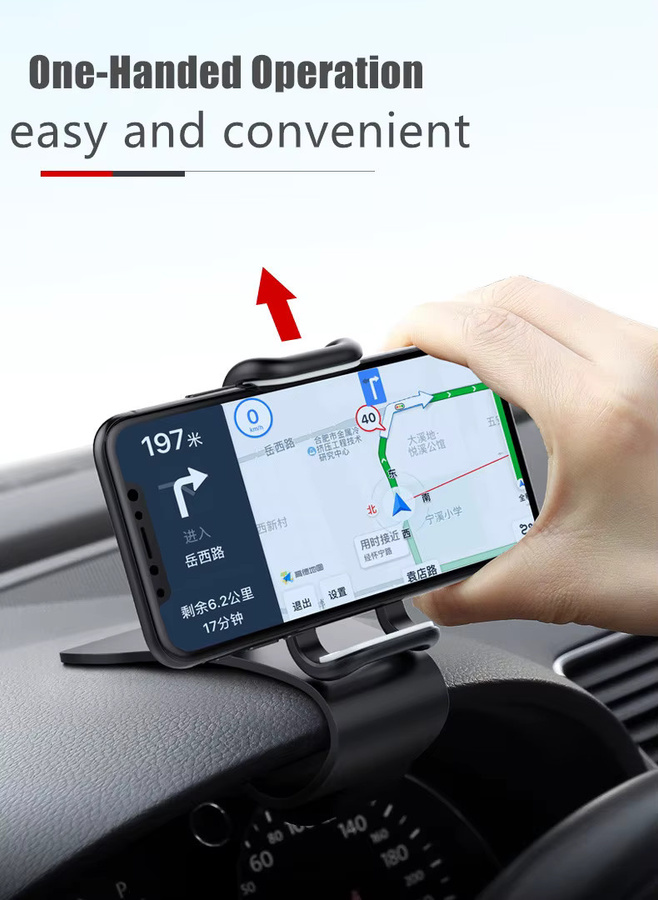 EOENKK Multifunktionaler universeller Auto-Handyhalter für das Armaturenbrett in Schwarz mit GPS-Navigationshalterung - Bild 4
