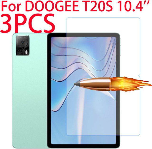 3er-Set DOOGEE T20S Displayschutzfolie aus gehärtetem Glas, 9H Full Cover Schutzfolie, transparent - Bild 1