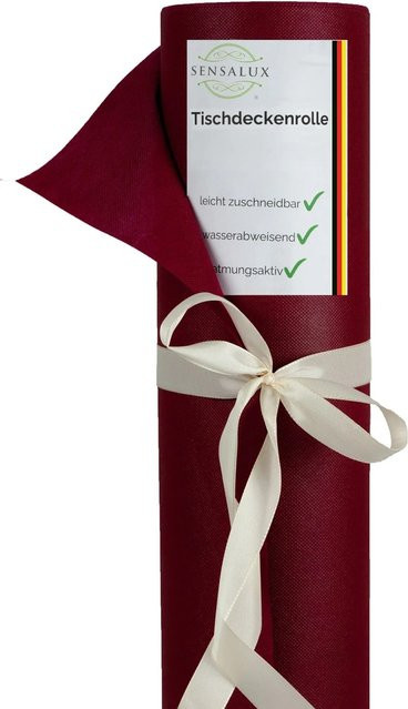 Sensalux Vlies-Tischdeckenrolle Bordeaux, wasserabweisend und waschbar, B: 1 m, L: 25 m - Bild 1
