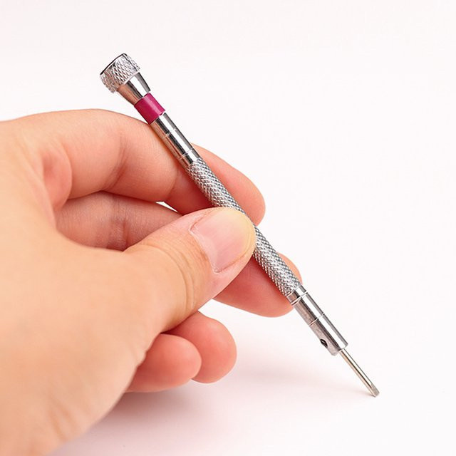 Mini-Schraubendreher Set aus Edelstahl in Silber für die Reparatur von Uhren, Brillen und Spielzeug - Bild 1