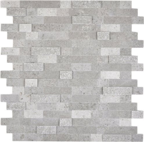 Stoneland Mosaikmatte Stone in Grau im Naturstein-Look als Wandbelag, Breite: 30 cm, Höhe: 27,5 cm - Bild 1