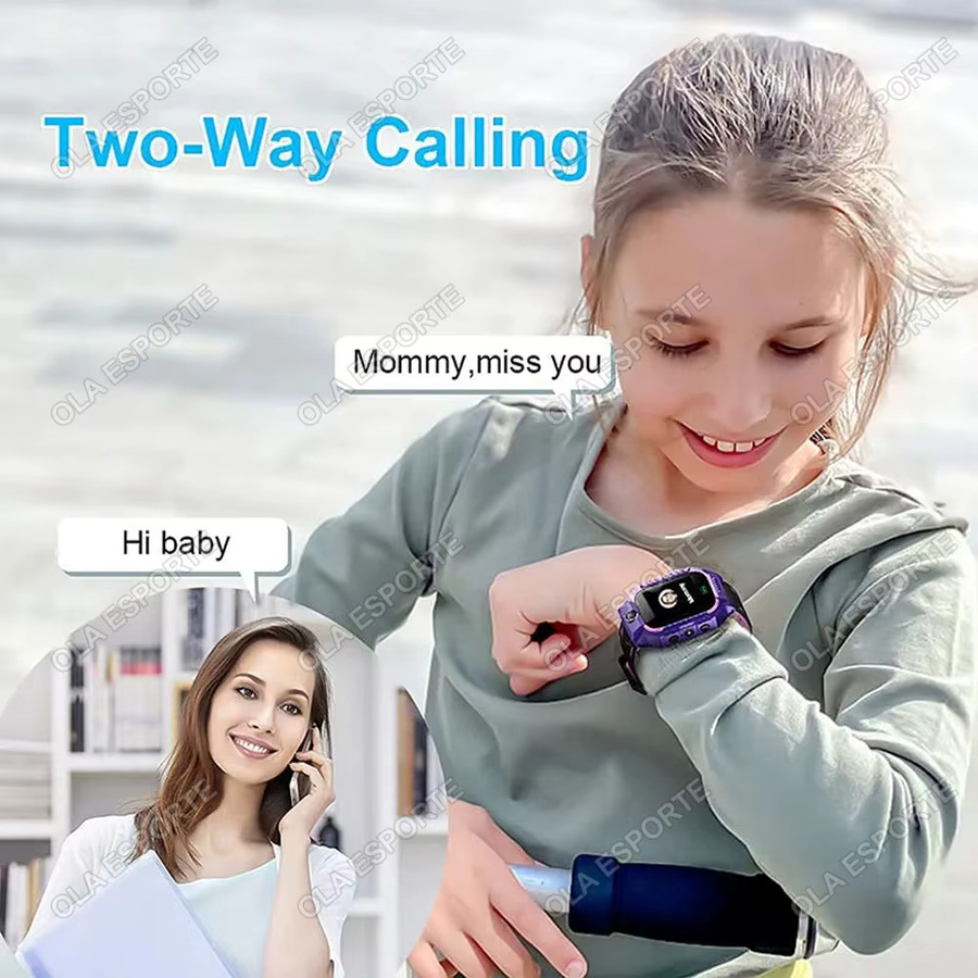 Ola Esporte Kinder-Smartwatch mit GPS-Ortung, SOS-Funktion und 2G-SIM-Anruffunktion, Kamera und IP67 wasserdicht, kompatibel mit iOS und Android - Bild 3