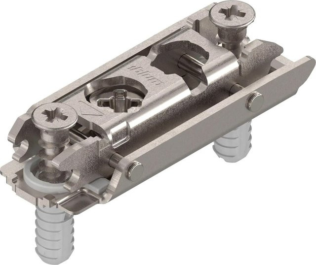 Blum Exzenter-Montageplatte Clip Gerade Expando Distanz 0 mm aus Stahl in Silber vernickelt - Bild 1