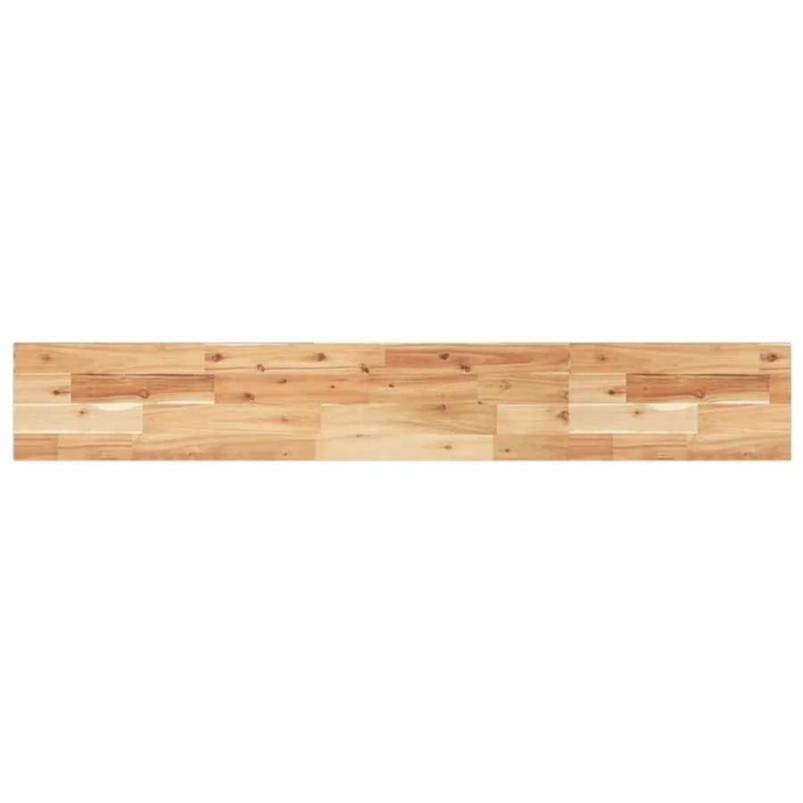 vidaXL Schweberegal aus Massivholz Akazie, Ölbehandelt, Braun, B: 160 cm, T: 20 cm, H: 2 cm - Bild 2