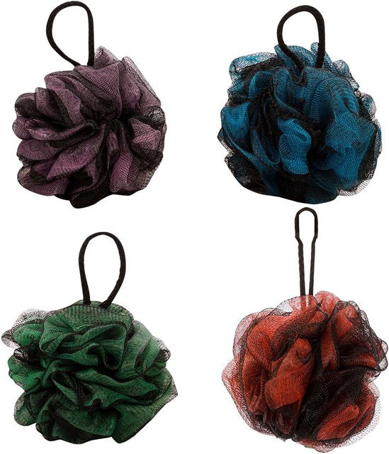 hibaby3 Luffa Badeschwamm, 4 Stück, Schwarz, Unisex - Bild 1