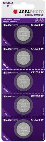 AgfaPhoto Lithium Extreme Knopfzelle CR2032 3V, 5 Stück - Bild 1