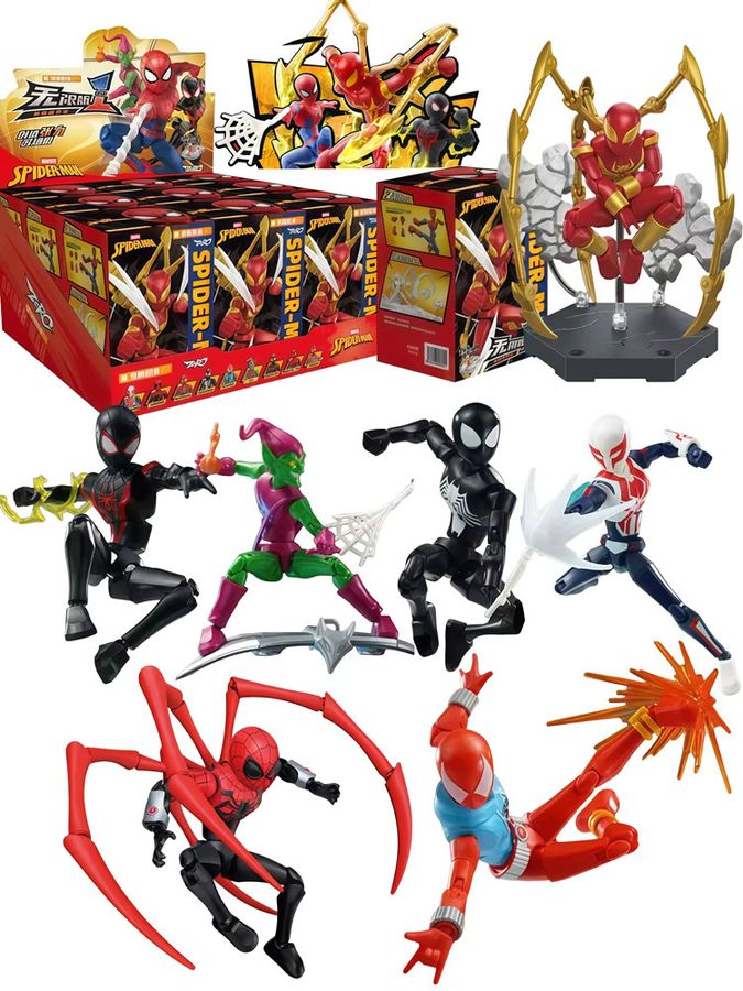 Keeppley Spider-Man: No Way Home Baustein Set mit Iron Spider, Scarlet Spider, Miles Morales und Green Goblin als Anime Figur in Multicolor - Bild 6