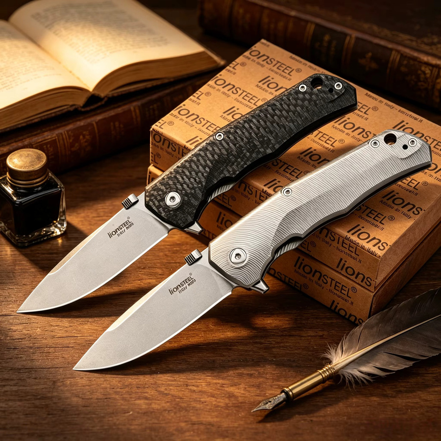 Lion Steel Sammler-Edition Handgeschmiedetes Miniatur-Taschenmesser aus M390 Edelstahl mit Titanlegierung-Griff - Bild 2