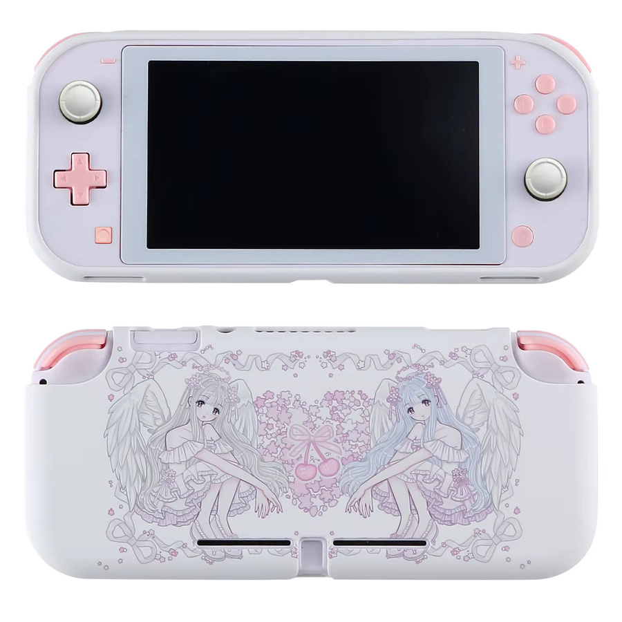 Schutzhülle für Nintendo Switch Lite in Pink Sakura Angel Design - Bild 2