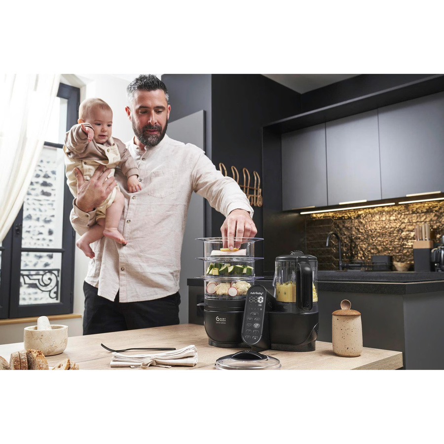 Babymoov Nutribaby Plus XL Babynahrungszubereiter und Sterilisator in Schwarz - Bild 2