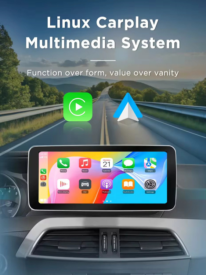 Junsun Multimedia-Player mit Linux-System für Mercedes Benz W176 C-Klasse W204 W205 GLC X253 V-Klasse W447, kabelloses Apple CarPlay und Android Auto, 12,3 Zoll Touchscreen, Schwarz - Bild 7