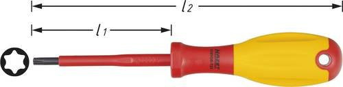 Hazet Elektriker-Torx-Schraubendreher T20 mit 80 mm Klingenlänge in Rot-Gelb - Bild 1