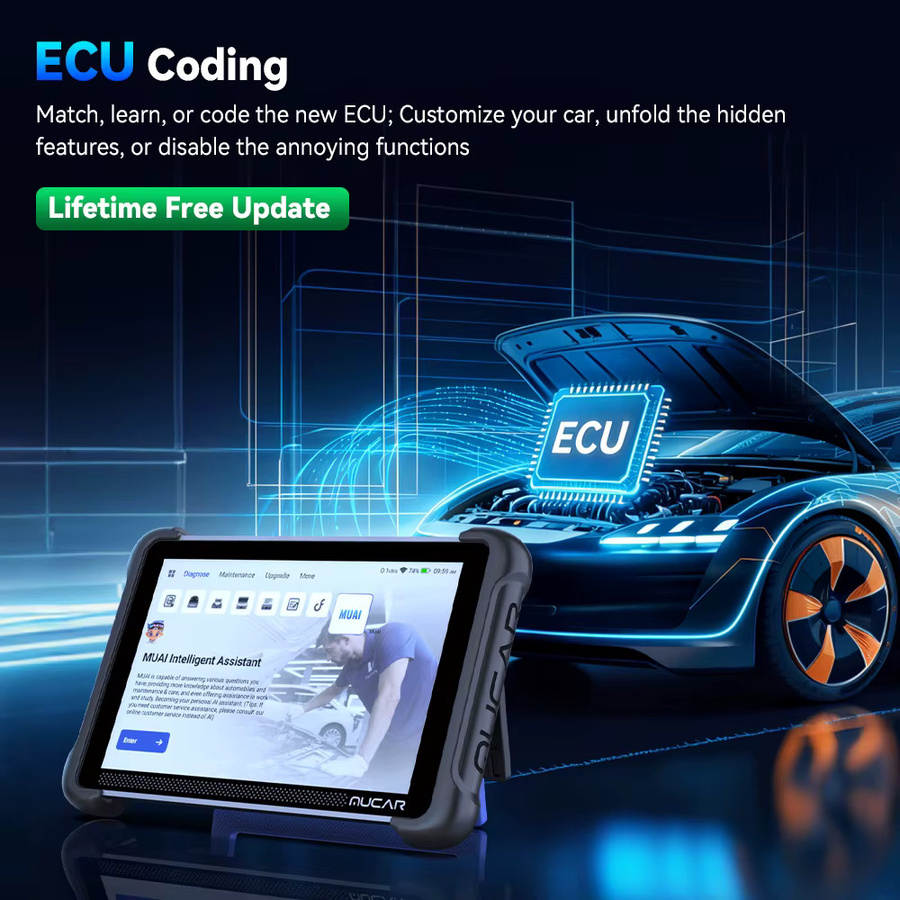 MUCAR 892BT PRO Topology AI Schlüsselprogrammierer und Kfz-Diagnosegerät mit J2534, bidirektionalem OBD2-Scanner, ECU-Codierung sowie CANFD und DOIP in Schwarz - Bild 5