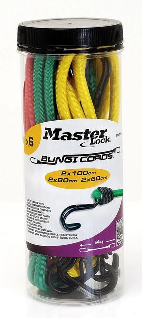 Master Lock Spannseil Twin Wire 3040EURDAT Bunt 6er Set mit Kunststoffelementen - Bild 1