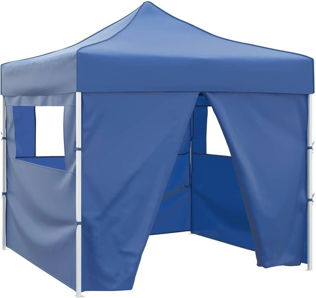vidaXL Party-Zelt Blau aus Oxford-Stoff und PVC, B/T/H: 291 x 291 x 315 cm - Bild 1