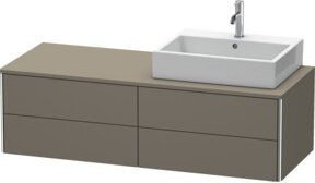 Duravit Waschtischunterschrank XSquare in Weiß Hochglanz matt, B/H/T: 140 x 54,8 x 40 cm mit 4 Schubladen - Bild 1