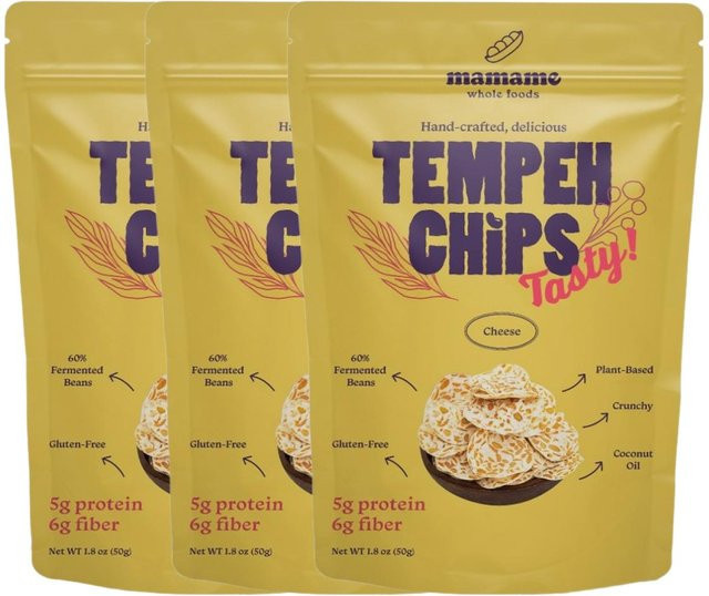Mamame Tempeh-Chips Käse 3 x 50 g - Bild 1