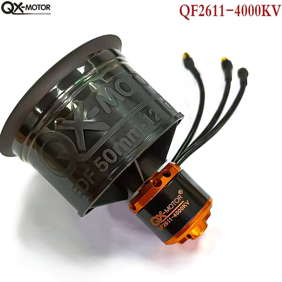 QX-MOTOR 50 mm 12-Blatt-EDF-Set, bürstenloser Motor, Metall, Schwarz - Bild 3