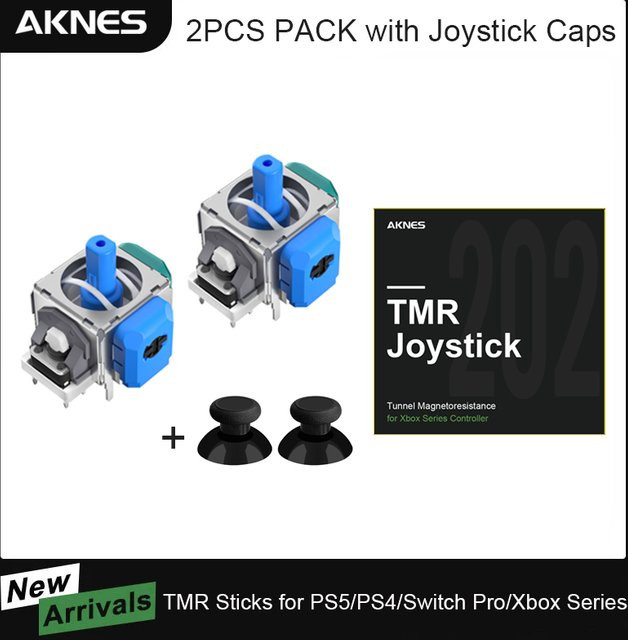 AKNES TMR Joystick HALLPI für PS5, Xbox Series, Switch Pro und PS4 zur Controller-Reparatur als Anti-Drift Sticks Spielzubehör - Bild 1
