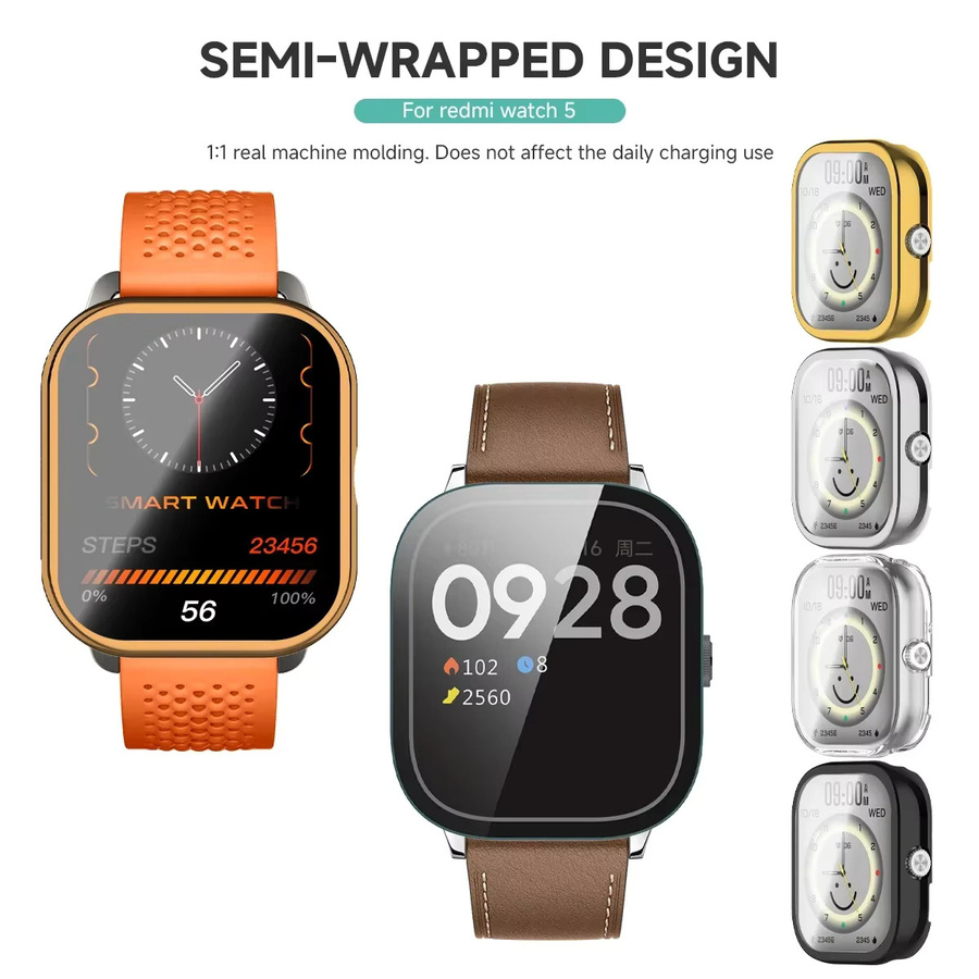 CAOWTAN Schutzhülle aus TPU für Redmi Watch 5, transparent, Unisex - Bild 2