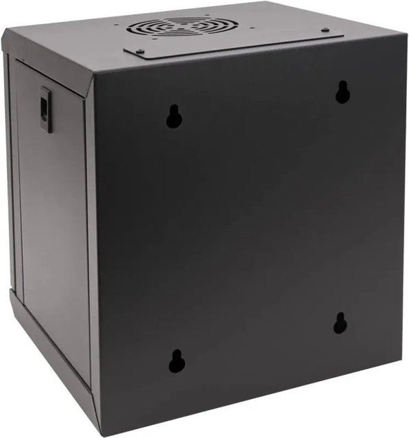HMF Serverschrank Netzwerkschrank 6HE Wandgehäuse 10 Zoll Schwarz - Bild 1