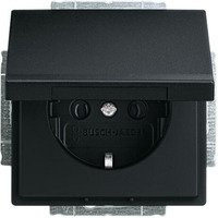 Busch-Jaeger Steckdoseneinsatz Schwarz Matt IP20 20 EUK-885 - Bild 1