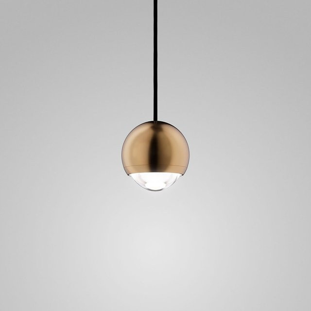 DLS Lighting Cleo LED-Pendelleuchte aus Messing und Glas in Gold/Messing mit warmweißem Licht (2700K) - Bild 1