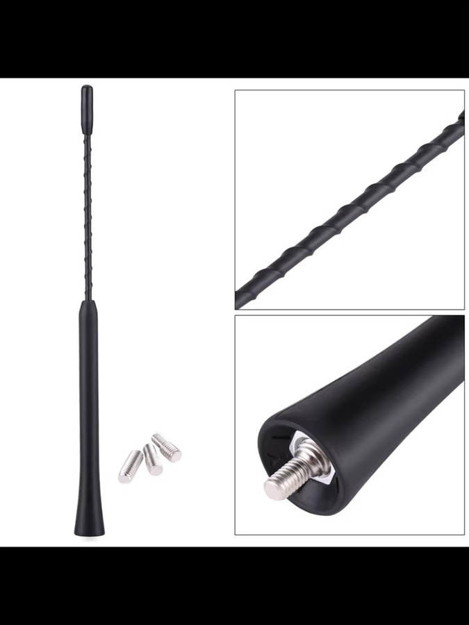 YOUTHINK 9-Zoll Auto-Ersatzantenne in Schwarz, universelle FM-Radio-Antenne mit Anti-Lärm-Funktion und Schrauben - Bild 3