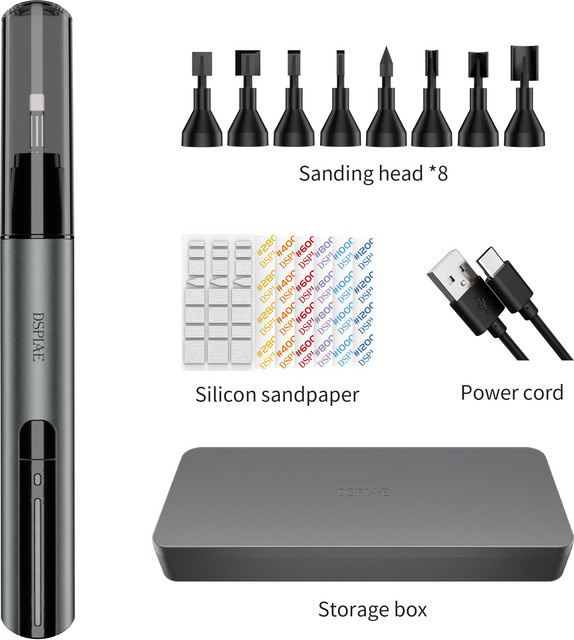 DSPIAE ES-A PRO Illusive Shadow Oszillierender Elektroschleifer für Modellbau in Schwarz - Bild 1