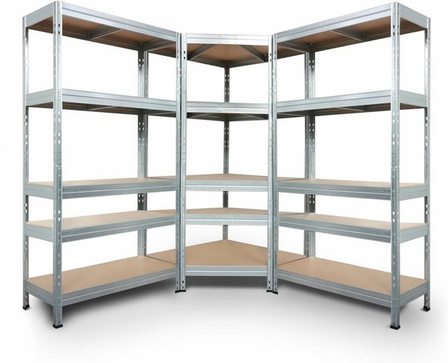 AR SHELVING Eck Schwerlastregal Rivet anthrazit B/T/H: 180 x 45 x 180 cm - Bild 1