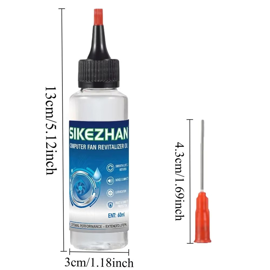 SIKEZHAN Computer-Lüfter-Schmieröl zur Geräuschreduzierung und Reparatur von Kühlventilatoren, transparent - Bild 6