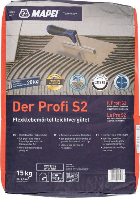 Mapei Flexmörtel C2TE S2 Zementbasiert, 15 kg - Bild 1