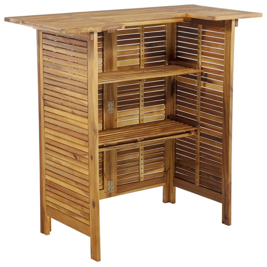vidaXL 5-teiliges Gartenbar-Set aus Akazien-Massivholz in Braun - Bild 3