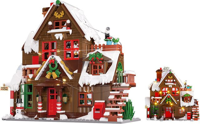 HYMILENARIO Kreativität Winter Dorf Lebkuchen Haus, Bausteine, Bunt / Mehrfarbig - Bild 1