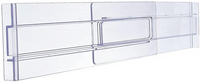 Ausziehbarer Schubladenteiler CosyHome aus transparentem Kunststoff in Weiß zur Aufbewahrung im Kleiderschrank - Bild 1
