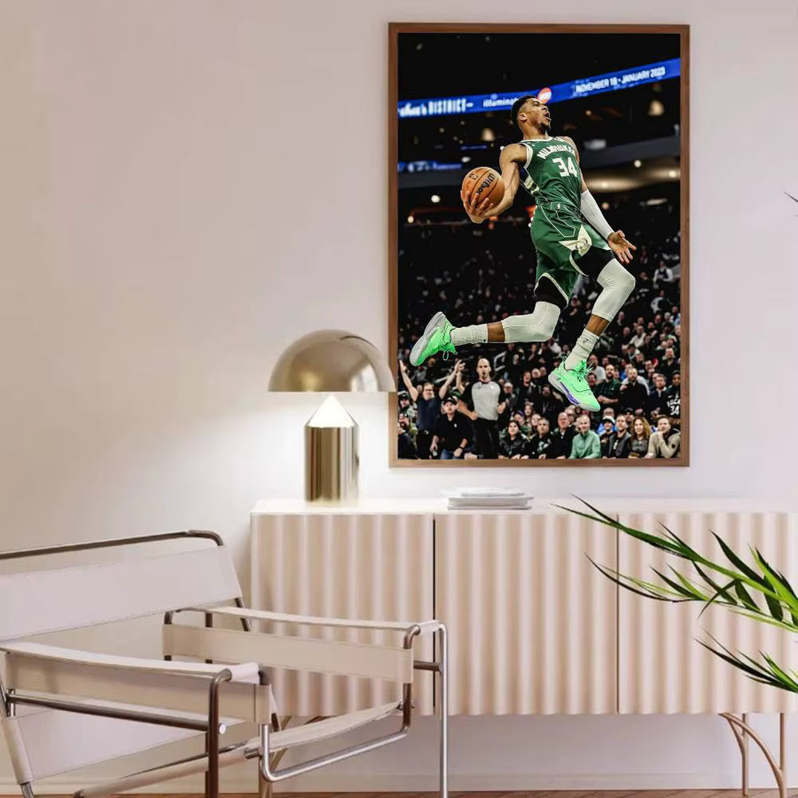 G-Giannis A-Antetokounmpo Poster, selbstklebender Kunst-Aufkleber aus wasserfestem Papier in Mehrfarbig, Wanddekoration für Zimmer, Bar oder Kaffeehaus - Bild 5