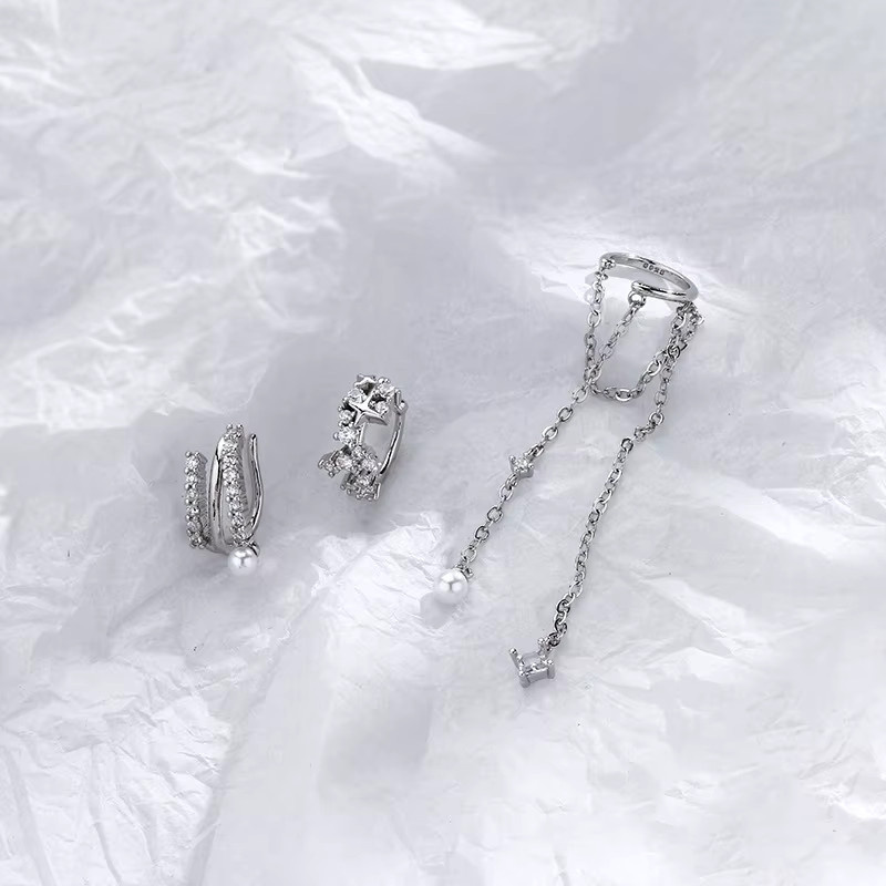 Elviragirl Ohrring, Zirkonia, Perle, Silber, Damen - Bild 2