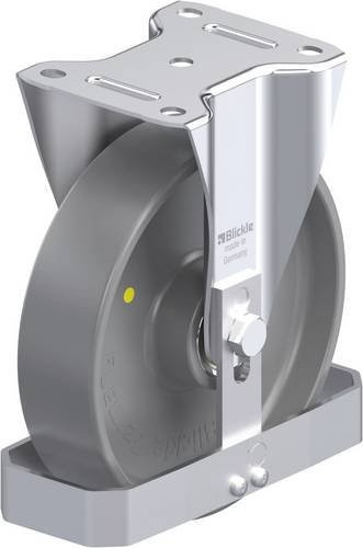 Blickle Stahlblech-Bockrolle B-PO 200K-ELS-FS in Grau mit Kunststoffrad, Durchmesser: 200 mm, Tragfähigkeit: 400 kg - Bild 1