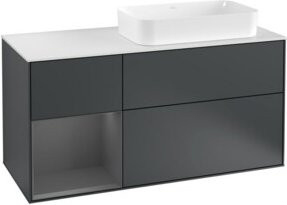 V&B Waschtischunterschrank Finion in Mattblau lackiert, Breite: 120 cm, Tiefe: 50,1 cm, Höhe: 50,1 cm - Bild 1