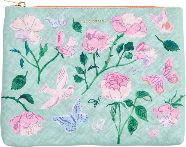 Rico Design Paper Poetry Etui La Vie en Rose in Multicolour mit Reißverschluss - Bild 1