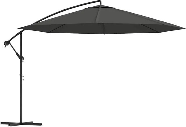 vidaXL Ampelschirm mit Aluminium-Mast in Anthrazit, Höhe: 350 cm - Bild 1