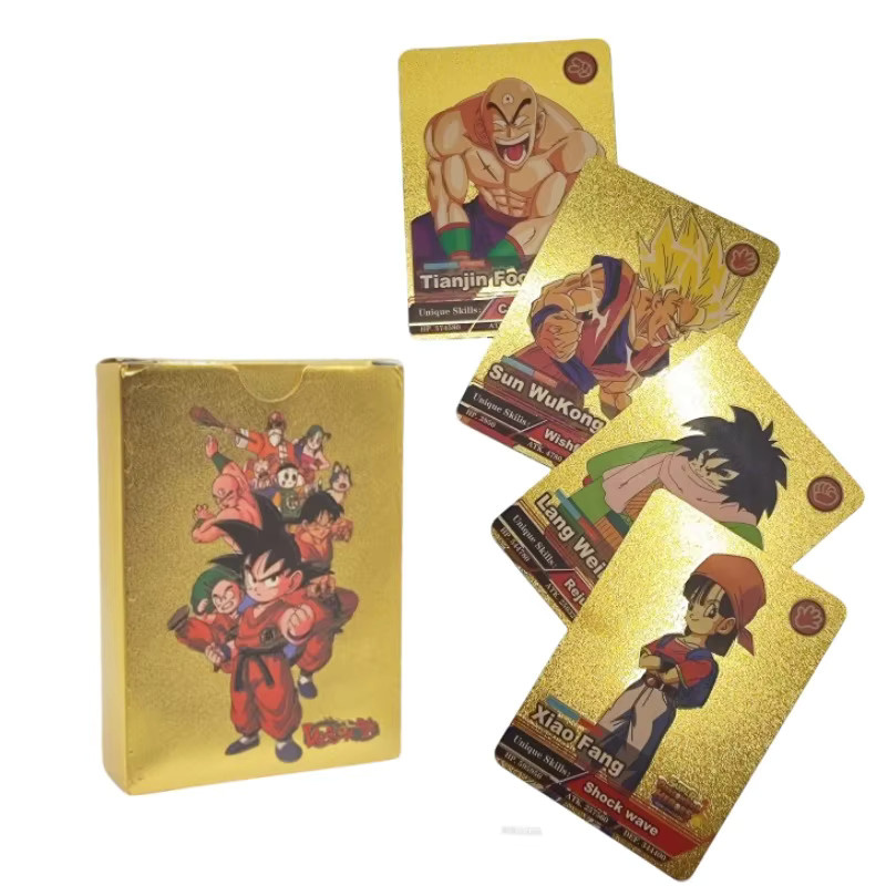 Bandai Dragon Ball Goku Super Saiyajin Goldkarten, Englische Ausgabe, 55 Goldfolienkarten - Bild 2