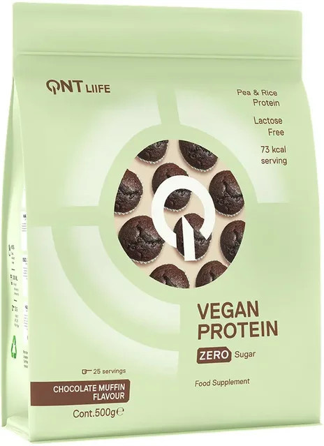 QNT Schokoladenprotein-Muffin Vegan Protein Powder 500 g - Bild 1