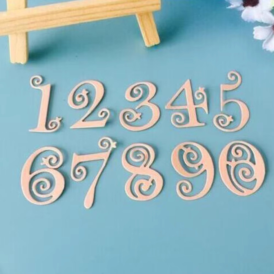 Metall Stanzformen Ziffern 0-9 in Silber für DIY Scrapbooking und Papierkarten - Bild 2