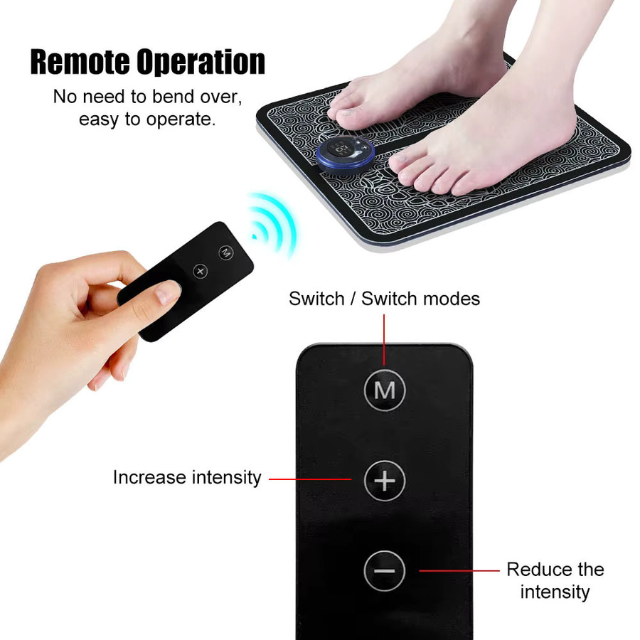 JBMBHC Elektrisches Fußmassagegerät EMS, Schwarz, Unisex - Bild 2