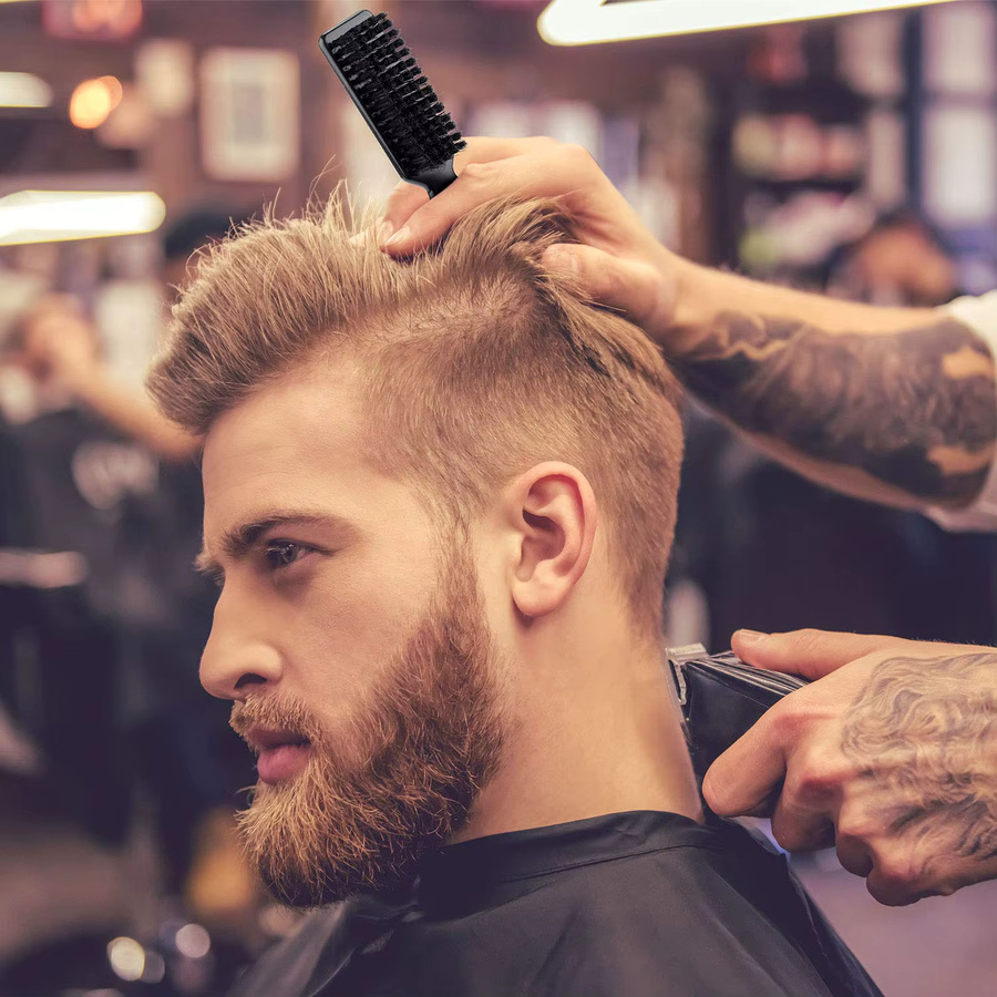 BARBERTOP Kamm Bürste für Herren, Dual Use für Haar und Bart - Bild 3