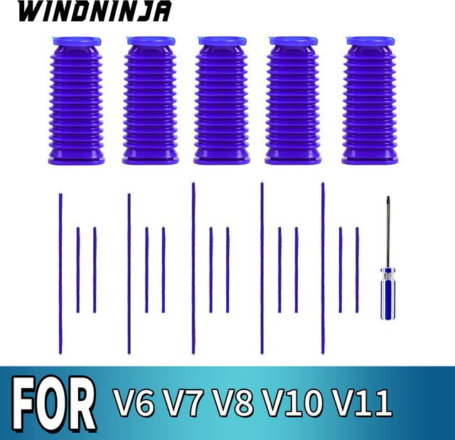 WINDNINJA Weicher Rollenreinigerkopf und Bodenreinigungsfilzstreifen für Dyson V6 V7 V8 V10 V11 Staubsauger - Bild 1