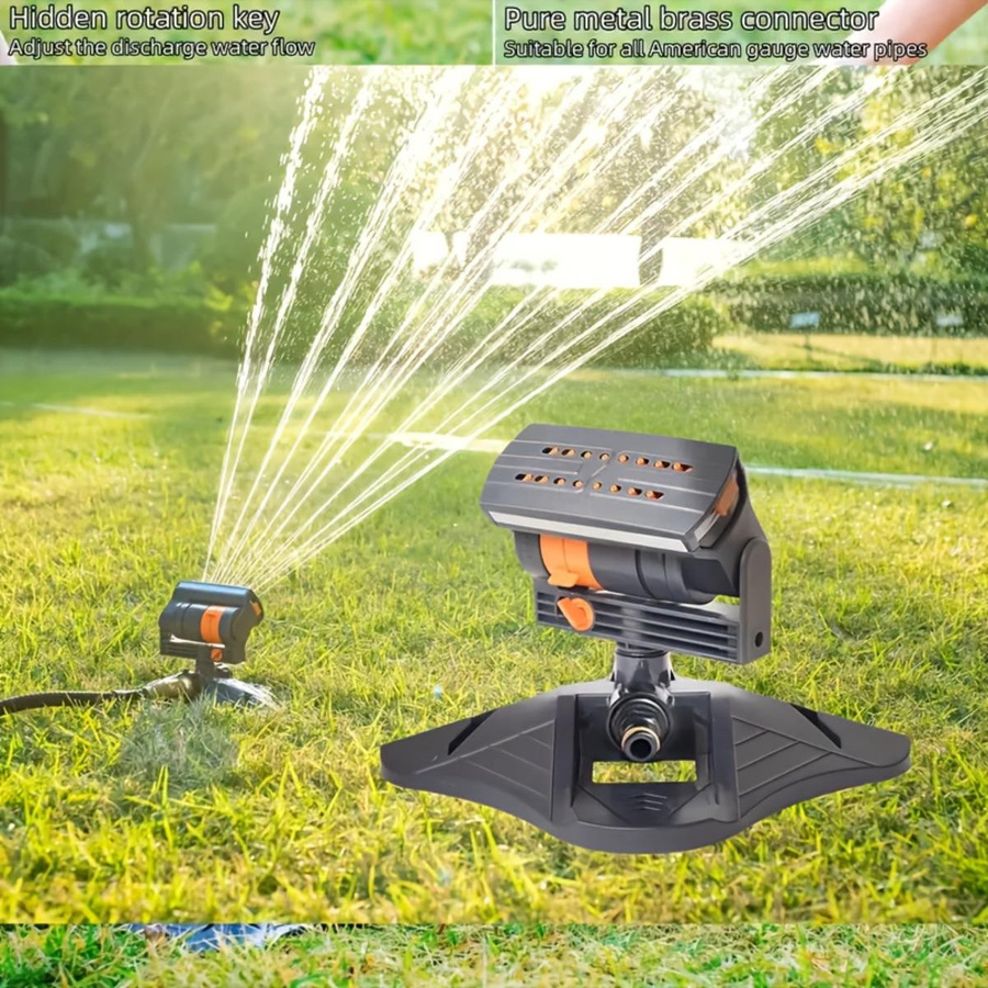 JR-Studio Gartensprenger mit 16 Düsen und 180 Grad drehbarem Kopf für die automatische Rasen- und Gartenbewässerung - Bild 5