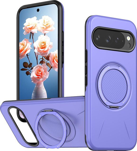 Magnetische Handyhülle für Google Pixel 10 Pro XL, 9, 9A und 10 in Purple mit 360 Grad Ständer und MagSafe Kompatibilität - Bild 1