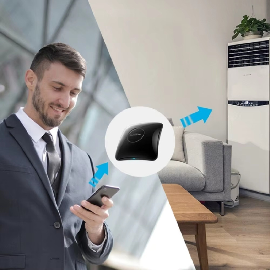 BroadLink RM4 Pro+ HTS2 Universal-Remote-Hub in Schwarz mit Temperatur- und Feuchtigkeitssensor für deine Smart Home-Lösung - Bild 3